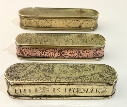 fig 1. 18th Century Dutch Tobacco Boxes