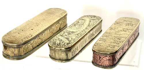 fig 2. 18th Century Dutch Tobacco Boxes