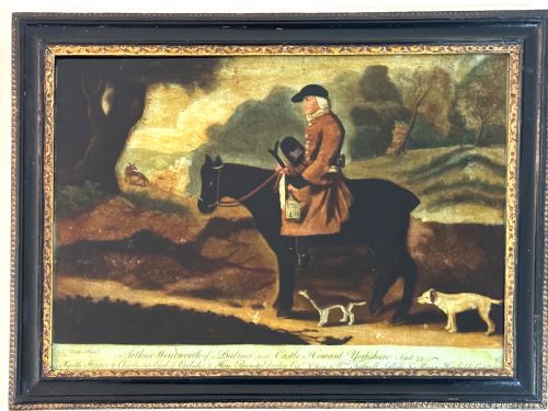 Georgian Reverse Coloured Engraving on Glass