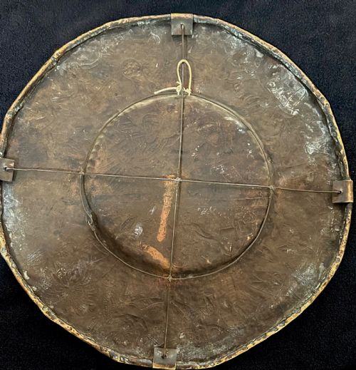 SET OF FIVE BRASS INDIAN TEMPLE PLATES - ADDITIONAL PHOTO 7