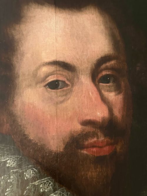 fig 1. Oil on Panel Portrait of Nobleman Circa 1620