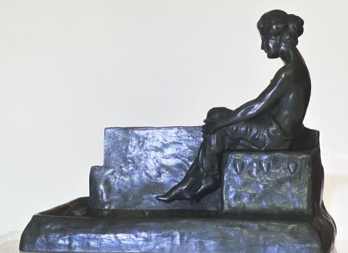 Art Nouveau Bronze Pin Tray