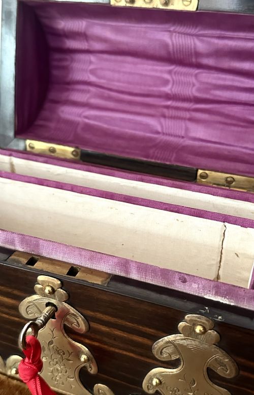 COROMANDEL AND BRASS STATIONERY BOX - ADDITIONAL PHOTO 6