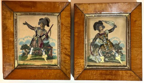 Pair of Regency Tinsel Pictures