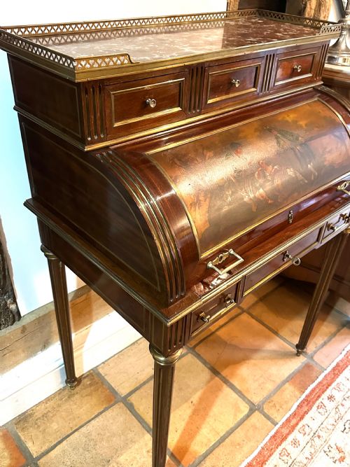 FRENCH LOUIS XV STYLE CYLINDER ESCRITOIRE - ADDITIONAL PHOTO 4