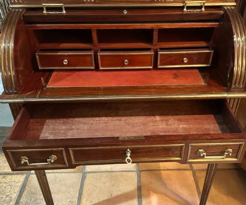 FRENCH LOUIS XV STYLE CYLINDER ESCRITOIRE - ADDITIONAL PHOTO 9
