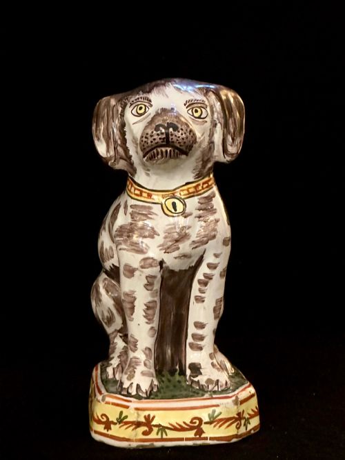 Early 18th Century Delft Dog by Pieter Adriaensz Kocx