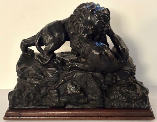 Bronze of Lion and Lioness