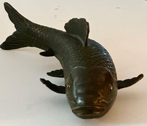 Japanese Meiji Period Bronze Carp