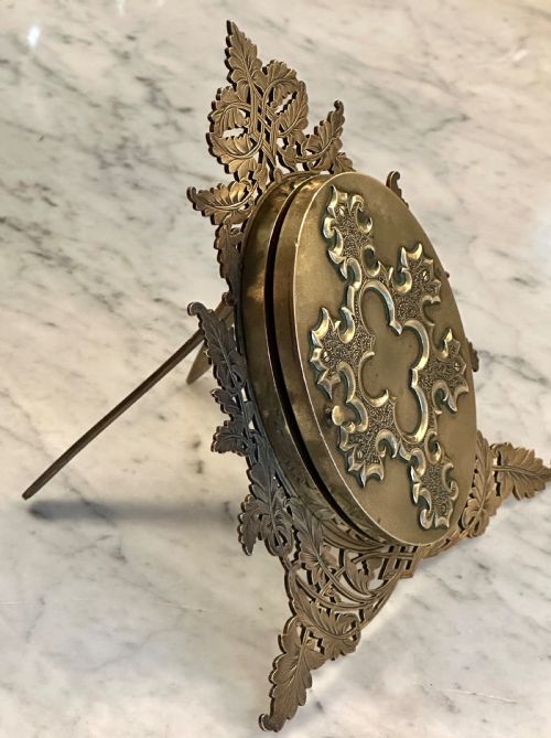 VICTORIAN BRASS EASEL DOUBLE PHOTO FRAME - ADDITIONAL PHOTO 6