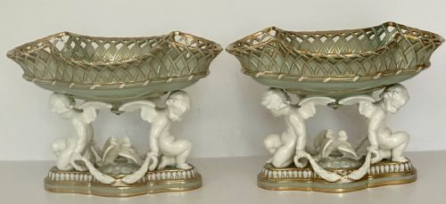 Pair of Minton Porcelain Table Garniture
