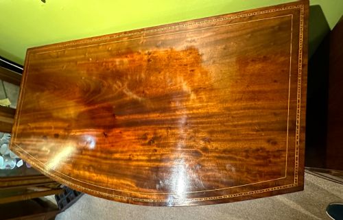 GEORGE III MAHOGANY BOW FRONT CHEST OF DRAWERS - ADDITIONAL PHOTO 4