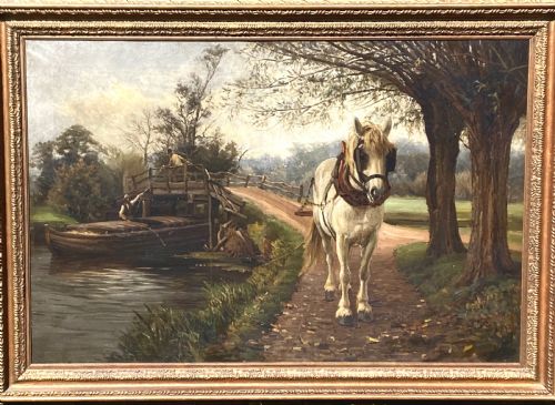fig 1. Oil on Canvas depicting a Suffolk Barge Horse