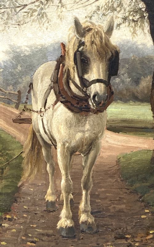 fig 2. Oil on Canvas depicting a Suffolk Barge Horse