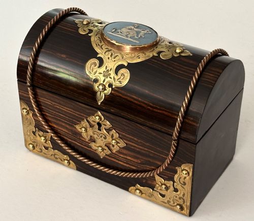 Coromandel Domed Casket with Brass Decoration