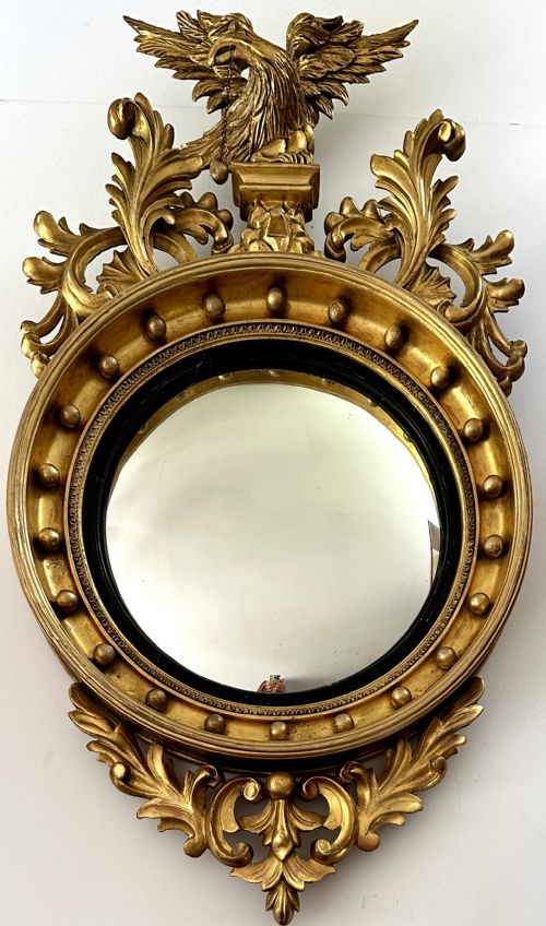 Regency Giltwood Convex Mirror