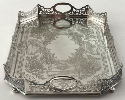 Gallery Tray in Silver Plate