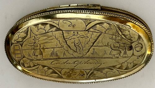 18th Century Dutch Brass Tobacco Box