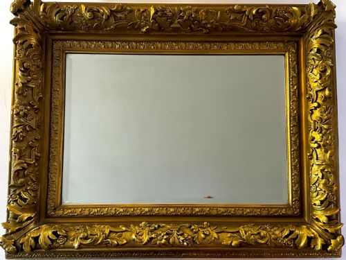 19th Century Gilt Framed Bevelled Mirror.