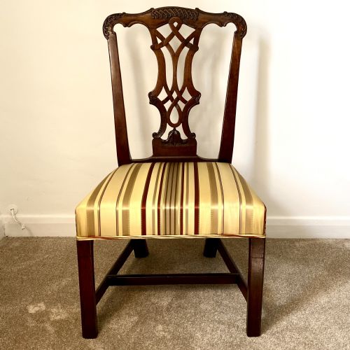 GEORGIAN WALNUT RIBBON BACK CHAIR - ADDITIONAL PHOTO 1