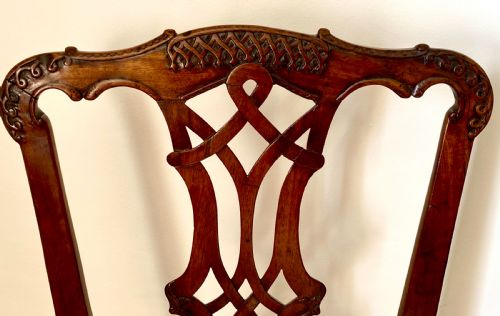GEORGIAN WALNUT RIBBON BACK CHAIR - ADDITIONAL PHOTO 4