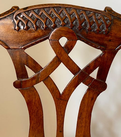 GEORGIAN WALNUT RIBBON BACK CHAIR - ADDITIONAL PHOTO 10