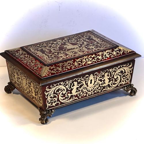 fig 1. Boulle and Tortoiseshell Work Box
