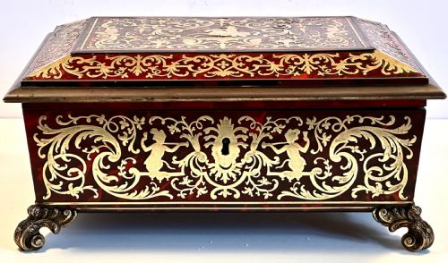 fig 2. Boulle and Tortoiseshell Work Box