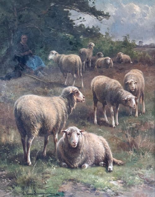 fig 2. Oil on Canvas by Cornelius van Leemputten (1841-1902)
