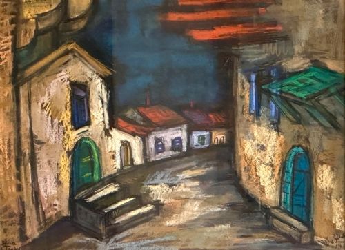 fig 1. Pastel painting by Blanca Tauber  (1910-1989)