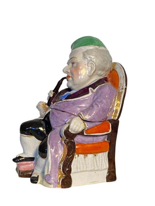 19TH CENTURY PORCELAIN TOBACCO JAR - ADDITIONAL PHOTO 2