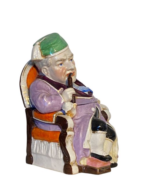 19TH CENTURY PORCELAIN TOBACCO JAR - ADDITIONAL PHOTO 3