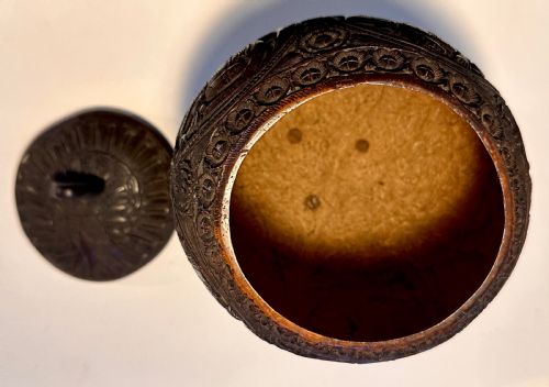 CARVED 19TH CENTURY COCONUT SHELL - ADDITIONAL PHOTO 3