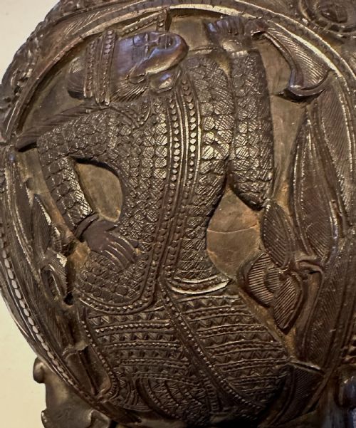 CARVED 19TH CENTURY COCONUT SHELL - ADDITIONAL PHOTO 5