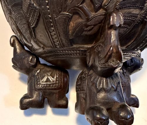 CARVED 19TH CENTURY COCONUT SHELL - ADDITIONAL PHOTO 6
