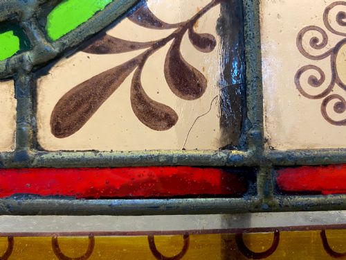 STAINED GLASS PANEL WITH SHAKESPEARE EMBLEM - ADDITIONAL PHOTO 5