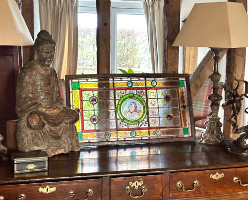STAINED GLASS PANEL WITH SHAKESPEARE EMBLEM - ADDITIONAL PHOTO 7
