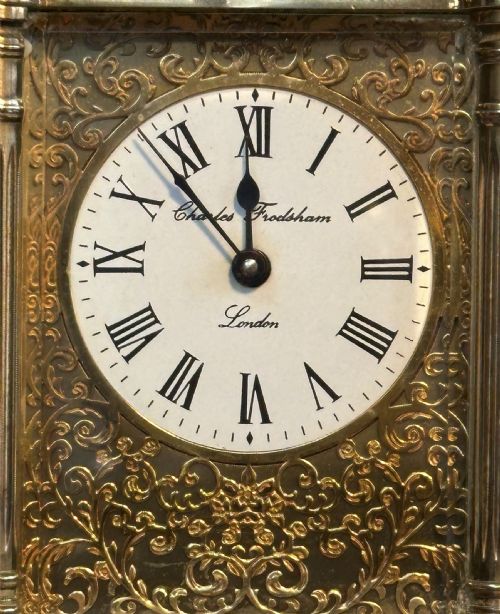 fig 2. Brass Carriage Clock by Charles Frodsham & Co