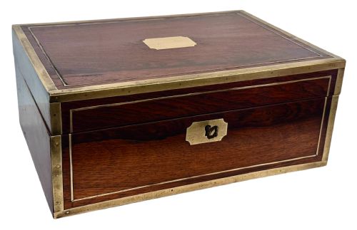 FITTED AND LINED ROSEWOOD JEWELLERY BOX - ADDITIONAL PHOTO 12