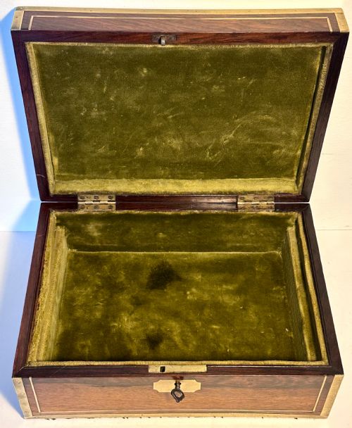 FITTED AND LINED ROSEWOOD JEWELLERY BOX - ADDITIONAL PHOTO 15