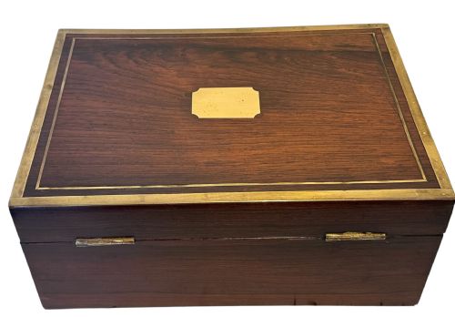 FITTED AND LINED ROSEWOOD JEWELLERY BOX - ADDITIONAL PHOTO 17