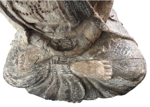CARVED WOODEN BUDDHA FROM LATE 18THEARLY 19TH CENTURY - ADDITIONAL PHOTO 8