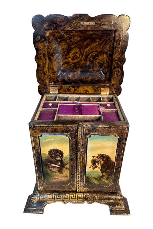 PAPIER MACH JEWELLERY CABINET - ADDITIONAL PHOTO 2