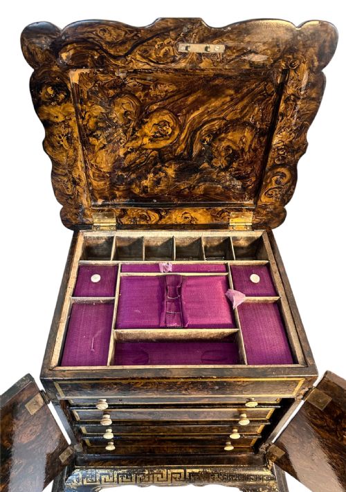 PAPIER MACH JEWELLERY CABINET - ADDITIONAL PHOTO 5