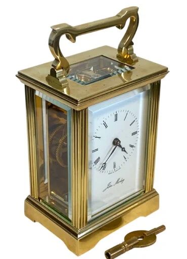 ENGLISH 8DAY CARRIAGE CLOCK BY JOHN MORLEY CA 1950