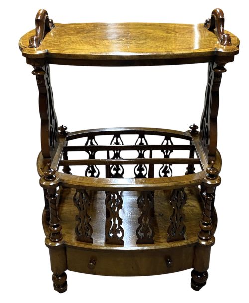 WALNUT CANTERBURY ORNATE WITH WORK TOP CA 1860 - ADDITIONAL PHOTO 1