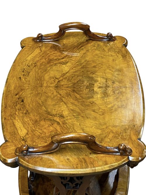 WALNUT CANTERBURY ORNATE WITH WORK TOP CA 1860 - ADDITIONAL PHOTO 7