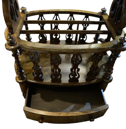 WALNUT CANTERBURY ORNATE WITH WORK TOP CA 1860 - ADDITIONAL PHOTO 8