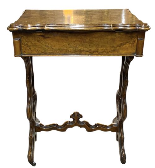 WORK TABLE IN FIGURED WALNUT - ADDITIONAL PHOTO 5