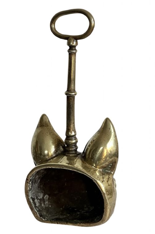 BRASS DOOR STOP WITH FOX HEAD - ADDITIONAL PHOTO 4